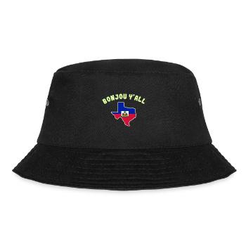 Haitianisch-texanisches Design für Einwanderer - Bucket Hat - Schwarz - Vorne - Lela (165cm)