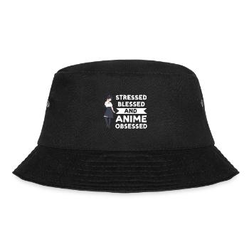 Anime merch Anime Anime Merchandise Geschenk - Bucket Hat - Schwarz - Vorne - Lela (165cm)