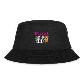 Australian Cattle Dog Red Blue Heeler - Bucket Hat - black - Front - Lela (165cm)