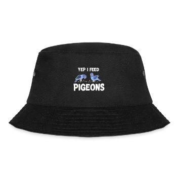 Pigeon Feeding Design for Pigeon Lovers - Bucket Hat - black - Front - Lela (165cm)