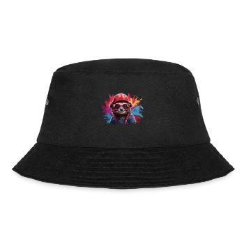 Raccoon Animal Art I Cool Cute Raccoon - Bucket Hat - black - Front - Lela (165cm)