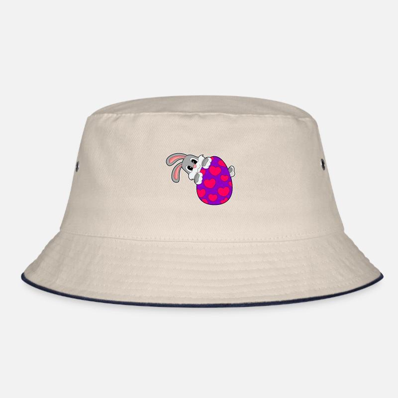 Bunny Easter Easter Egg Hearts Bucket Hat