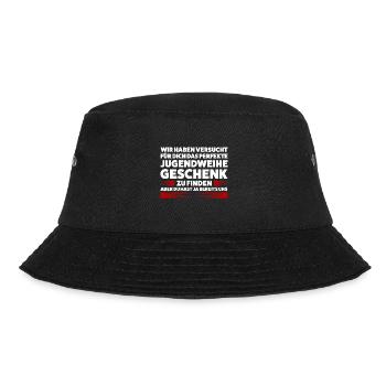 Jugendweihe Jugend Konfirmation Geschenk - Bucket Hat - Schwarz - Vorne - Lela (165cm)