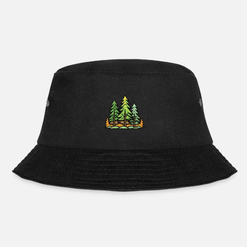 Wald Bäume Natur - Bucket Hat - Schwarz