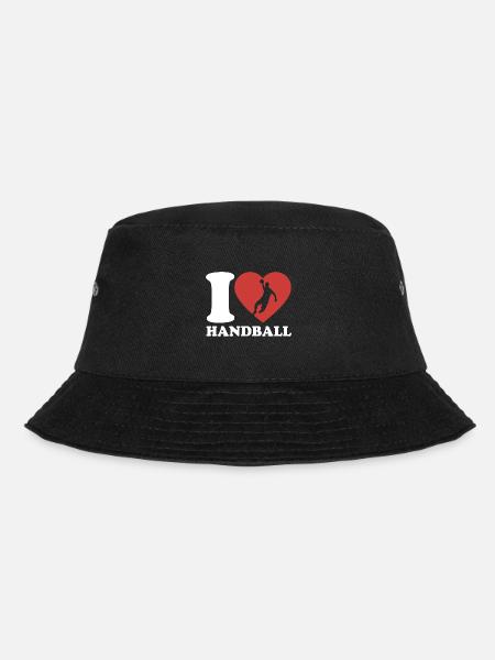 J’aime le handball - Coeur - Hobby - Bob - noir