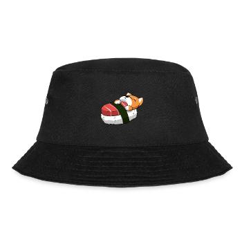 Shiba Inu Hund Sushi Japan Akita I Geschenk - Bucket Hat - Schwarz - Vorne - Lela (165cm)