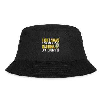 Molinasittich Papagei Vogel Sittich - Bucket Hat - Schwarz - Vorne - Lela (165cm)