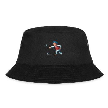 Franzose spielt Petanque für einen Petanque - Bucket Hat - Schwarz - Vorne - Lela (165cm)