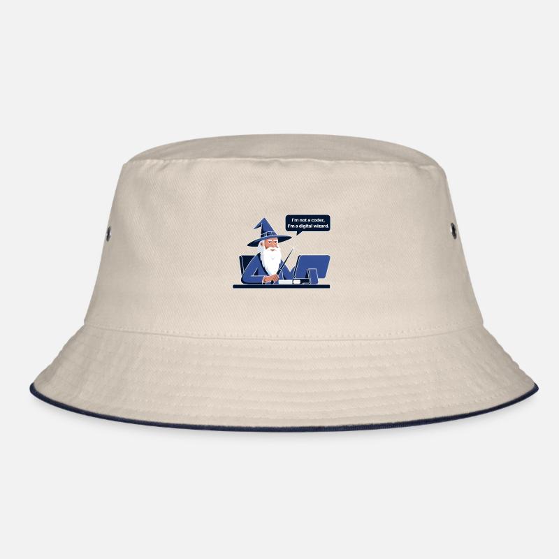 I'm Not a Coder I'm a Digital Wizard Programmer Bucket Hat