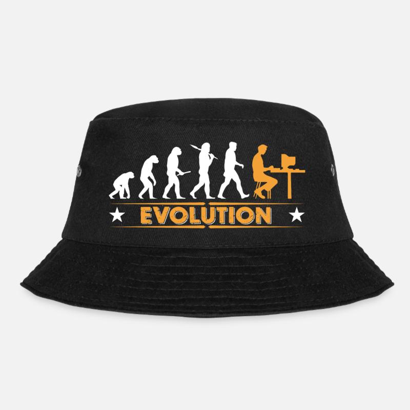 Computer Nerd Evolution - orange/weiss - Bob - noir