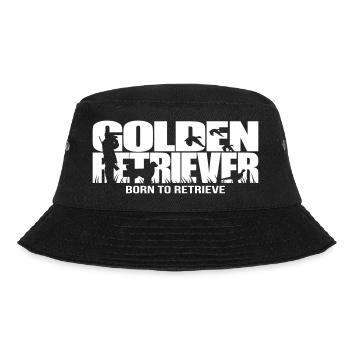 GOLDEN RETRIEVER born to retrieve - Bucket Hat - Schwarz - Vorne - Lela (165cm)