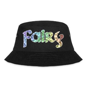 Fairy romantische Schrift - Bucket Hat - Schwarz - Vorne - Lela (165cm)