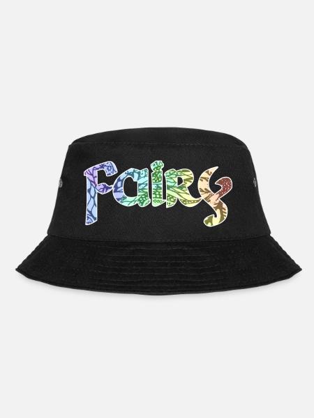 Fairy romantic writing - Bucket Hat - black