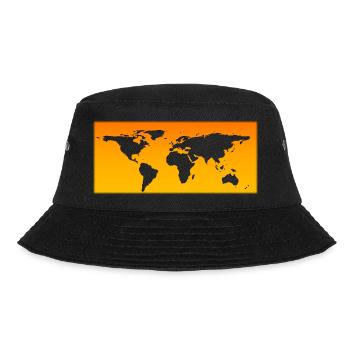 Carte du monde orange transparent - Bob - noir - Devant - Lela (165cm)