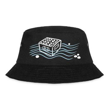 Gekühltes Bier - Bucket Hat - Schwarz - Vorne - Lela (165cm)