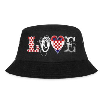 Love Croatia White - Bucket Hat - black - Front - Lela (165cm)