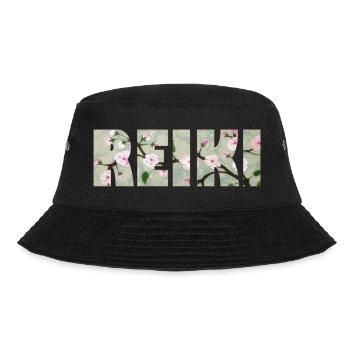 reiki schriftzug e 89 - Bucket Hat - Schwarz - Vorne - Lela (165cm)