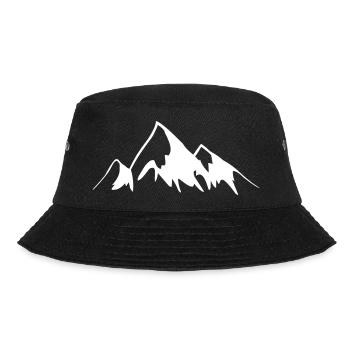 Mountains - Peaks - Bucket Hat - black - Front - Lela (165cm)