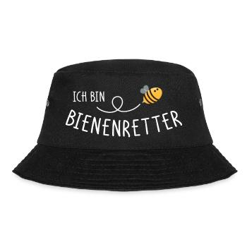 Ich bin Bienenretter - Bucket Hat - Schwarz - Vorne - Lela (165cm)