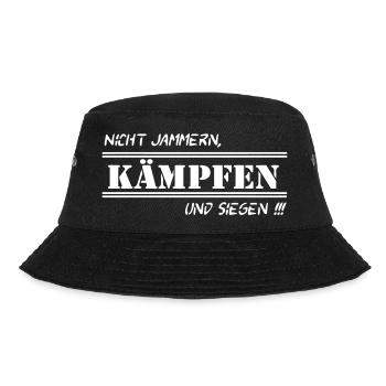 Fun Spruch Shirt Arbeit Nicht Jammern kämpfen (25) - Bucket Hat - Schwarz - Vorne - Lela (165cm)