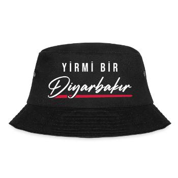 Diyarbakir 21 Türkei Turkiye Geschenk Urlaub Kurde - Bucket Hat - Schwarz - Vorne - Lela (165cm)