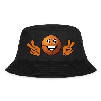 V Basketball T-Shirt - Bucket Hat - Schwarz - Vorne - Lela (165cm)