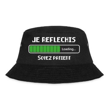 Je Réfléchis Soyez Patient Cadeau - Bob - noir - Devant - Lela (165cm)