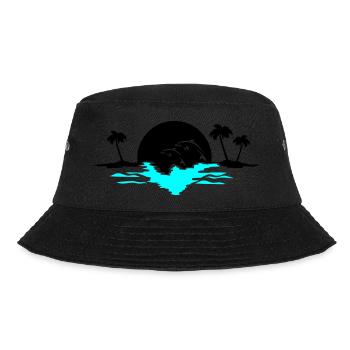 sunset delfine - Bucket Hat - Schwarz - Vorne - Lela (165cm)