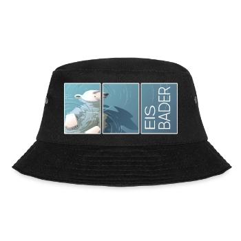 ice bather winter bather cold winter swimmer polar bear - Bucket Hat - black - Front - Lela (165cm)