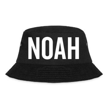 Noah Custom Name Schriftart Text Geburtstag - Bucket Hat - Schwarz - Vorne - Lela (165cm)