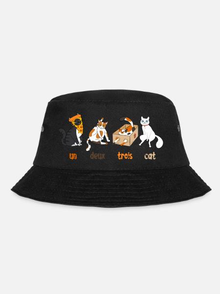 Un Deux Trois Cat - Bucket Hat - Schwarz