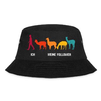 Ich meine Follower Llama Alpacas Lamas - Bucket Hat - Schwarz - Vorne - Lela (165cm)