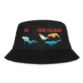 Ich Meine Follower Wal Wale Tauchen Taucher - Bucket Hat - Schwarz - Vorne - Lela (165cm)