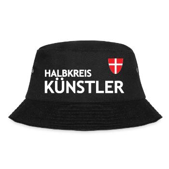 Halbkreis Künstler Straßenarbeiter Outfits Spruch - Bucket Hat - Schwarz - Vorne - Lela (165cm)