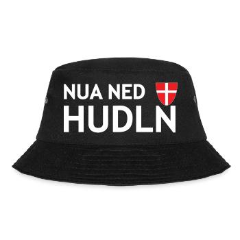 Nua Ned Hudln Straßenarbeiter Outfits Spruch - Bucket Hat - Schwarz - Vorne - Lela (165cm)