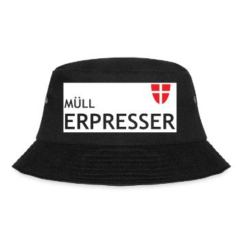 Müll Erpresser Straßenarbeiter Outfits Spruch - Bucket Hat - Schwarz - Vorne - Lela (165cm)