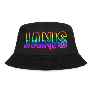 janis rs regenbogen - Bucket Hat - Schwarz - Vorne - Lela (165cm)