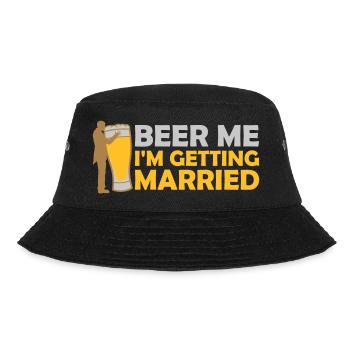 Beer Me Getting Married - Bucket Hat - black - Front - Lela (165cm)