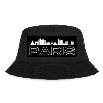 Paris - mit Skyline - Bucket Hat - Schwarz - Vorne - Lela (165cm)