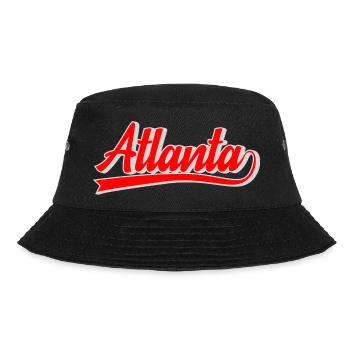 Atlanta Script Retro Logo - Bucket Hat - Schwarz - Vorne - Lela (165cm)