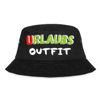 Urlaubs Outfit - Bucket Hat - Schwarz - Vorne - Lela (165cm)