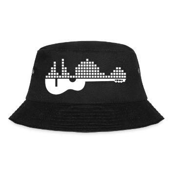 Gitarre Herzschlag - Bucket Hat - Schwarz - Vorne - Lela (165cm)