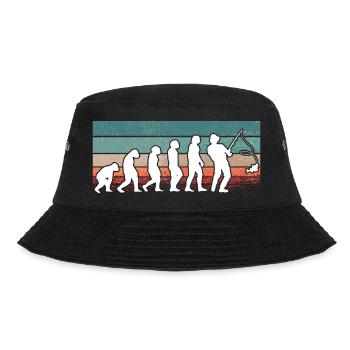 Fishing Evolution Dad Fisherman for Father's Day - Bucket Hat - Schwarz - Vorne - Lela (165cm)
