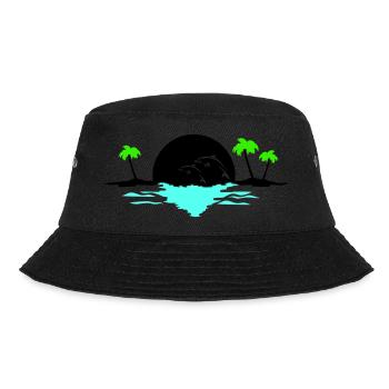 sunset delfine - Bucket Hat - Schwarz - Vorne - Lela (165cm)