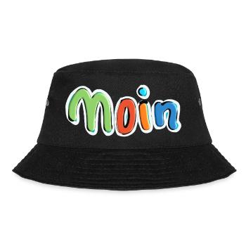 moin 18 2 - Bucket Hat - Schwarz - Vorne - Lela (165cm)