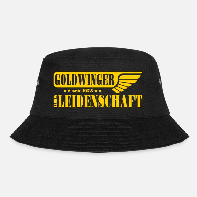 Motorrad Biker Goldwing Goldwinger Leidenschaft - Bucket Hat - Schwarz