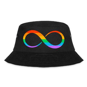 Gay Pride Parade LGBTQ+ Rainbow Flag Body Positive - Bucket Hat - Schwarz - Vorne - Lela (165cm)