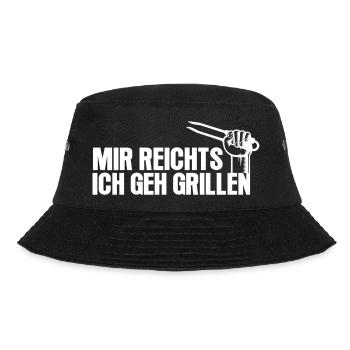 Mir reichts ich geh Grillen - BBQ Essen Design - Bucket Hat - Schwarz - Vorne - Lela (165cm)