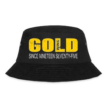 Motorrad Biker Goldwing Gold Wing 1975 - Bucket Hat - Schwarz - Vorne - Lela (165cm)