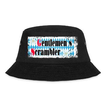 Biker Motorrad Boxer Abenteuer Gentlemen Scrambler - Bucket Hat - Schwarz - Vorne - Lela (165cm)